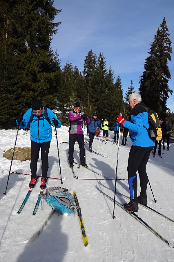 Nástup do stopy u Modravy 